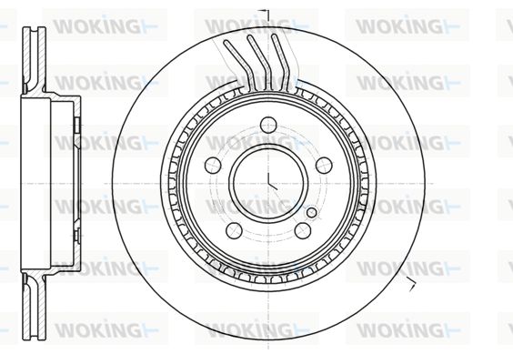 WOKING Тормозной диск D61071.10