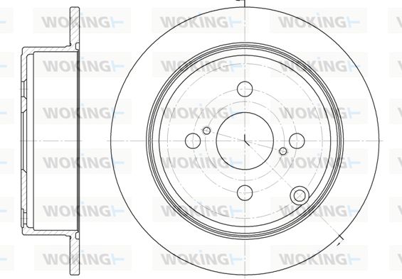 WOKING Тормозной диск D61073.00