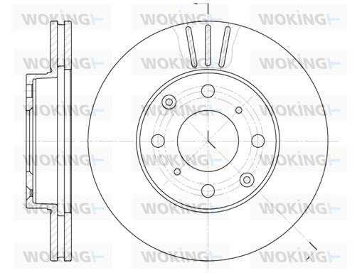 WOKING stabdžių diskas D6108.10