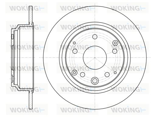 WOKING stabdžių diskas D61090.00