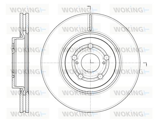 WOKING stabdžių diskas D61092.10