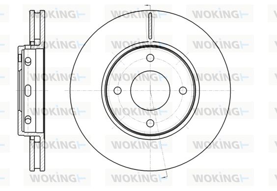 WOKING stabdžių diskas D61097.10