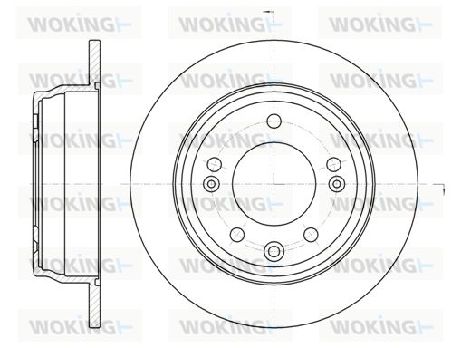 WOKING stabdžių diskas D61105.00