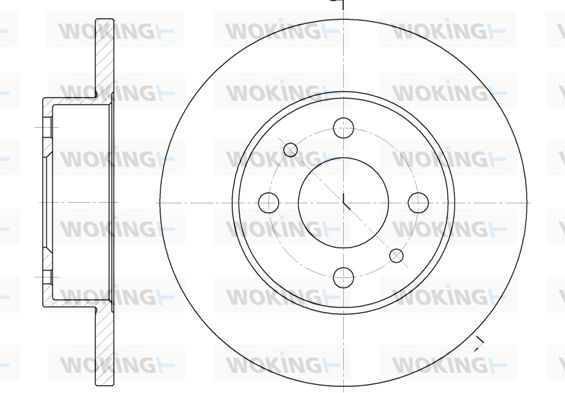 WOKING Тормозной диск D6111.00