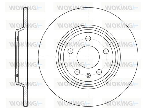 WOKING stabdžių diskas D61112.00