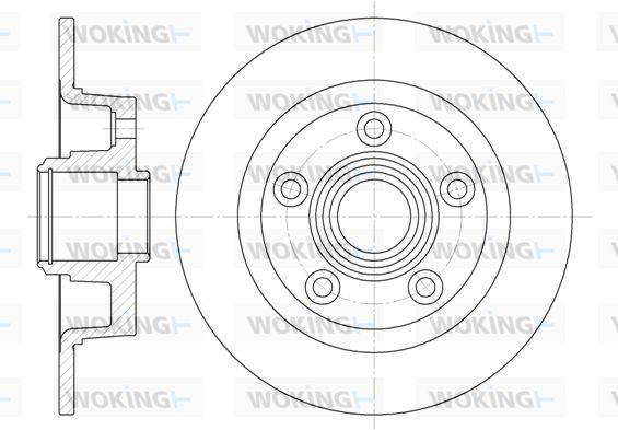 WOKING stabdžių diskas D61114.00