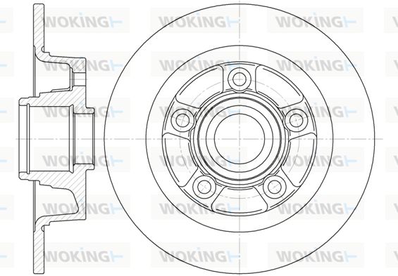 WOKING stabdžių diskas D61115.00