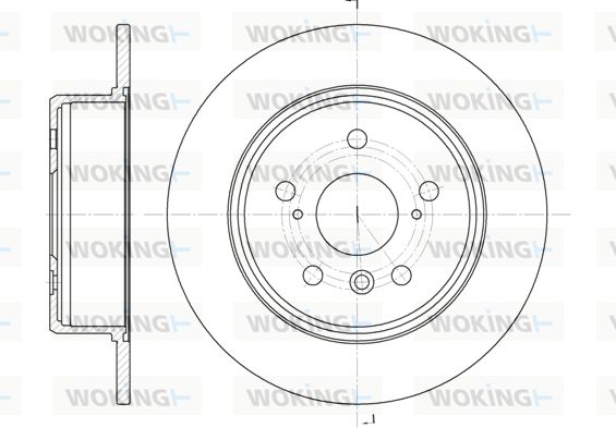 WOKING stabdžių diskas D61128.00