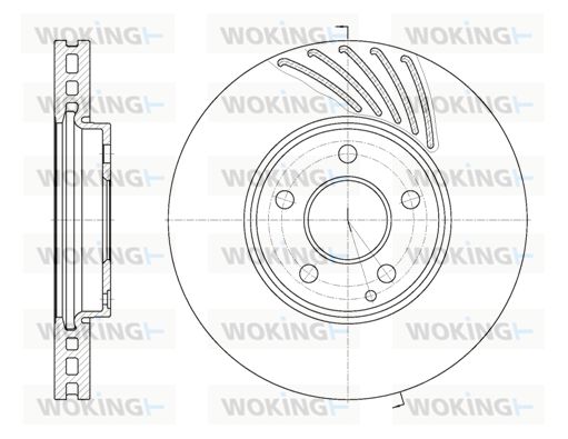 WOKING stabdžių diskas D61140.10