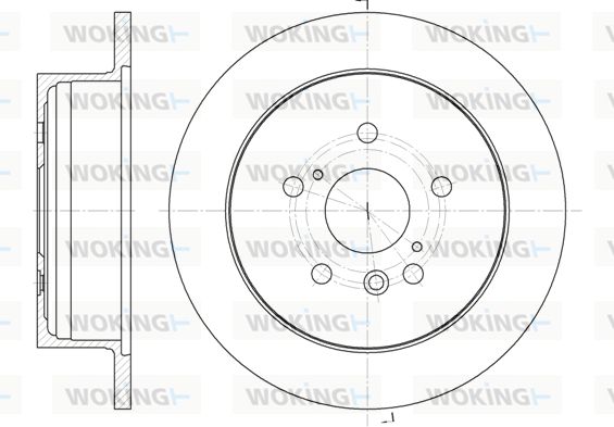 WOKING stabdžių diskas D61158.00