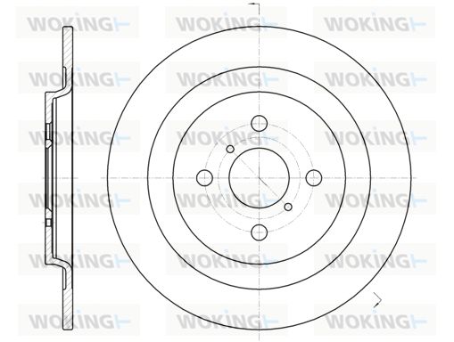 WOKING stabdžių diskas D61173.00