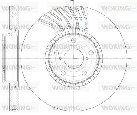 WOKING stabdžių diskas D61179.10