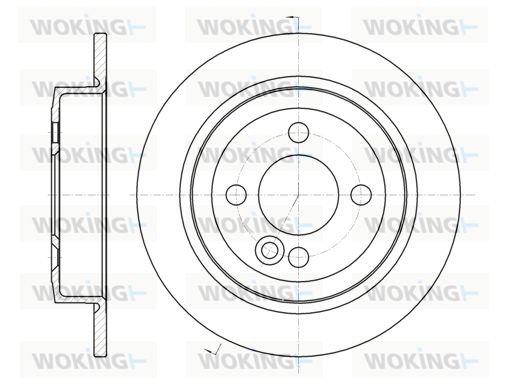 WOKING stabdžių diskas D61195.00