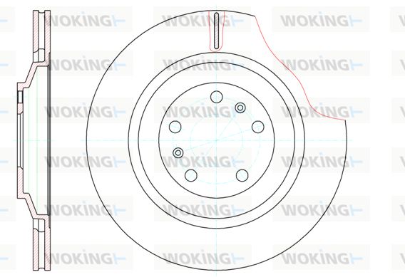 WOKING stabdžių diskas D61206.10