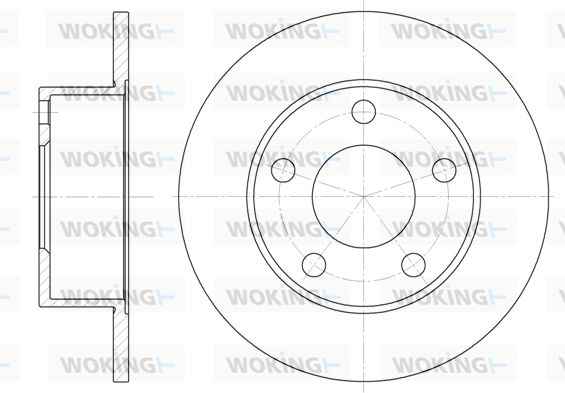 WOKING stabdžių diskas D6121.00