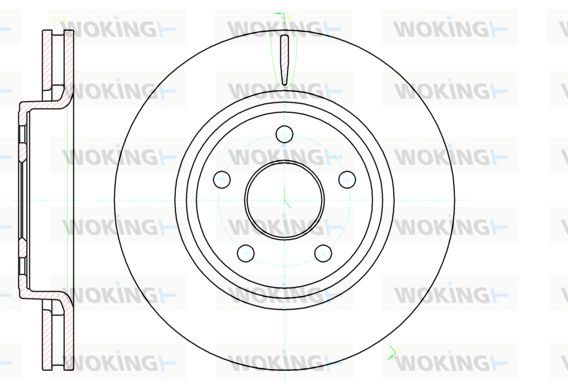 WOKING stabdžių diskas D61210.10