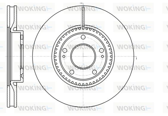 WOKING stabdžių diskas D61217.10