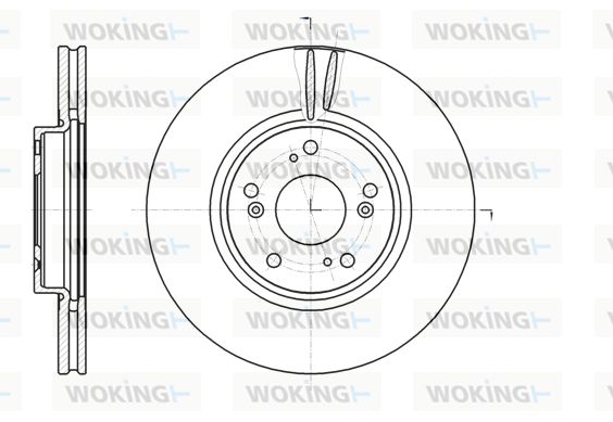 WOKING Тормозной диск D61218.10