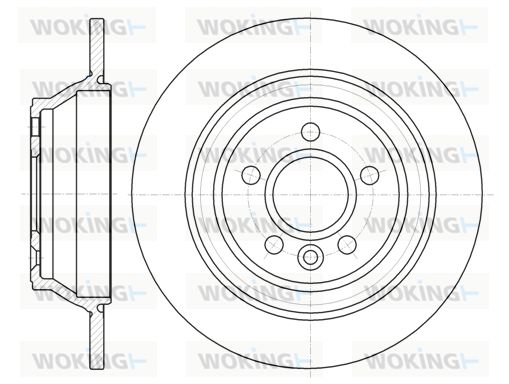 WOKING stabdžių diskas D61265.00