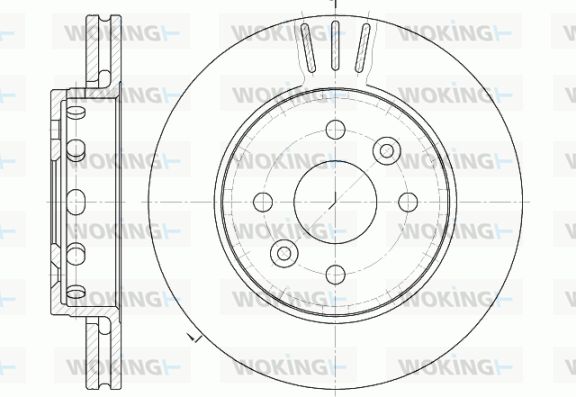 WOKING Тормозной диск D61272.10