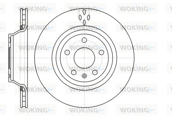 WOKING stabdžių diskas D61281.10