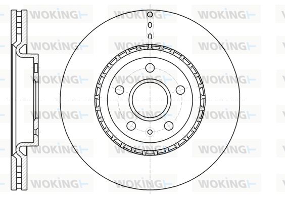 WOKING Тормозной диск D61283.10