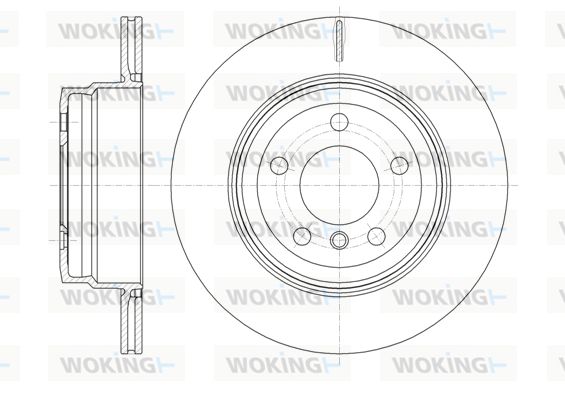 WOKING Тормозной диск D61287.10