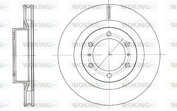 WOKING Тормозной диск D61331.10