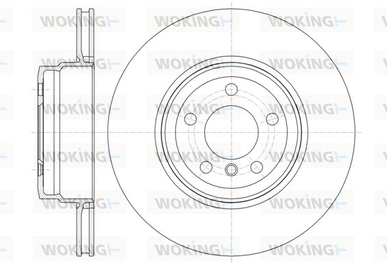 WOKING Тормозной диск D61337.10