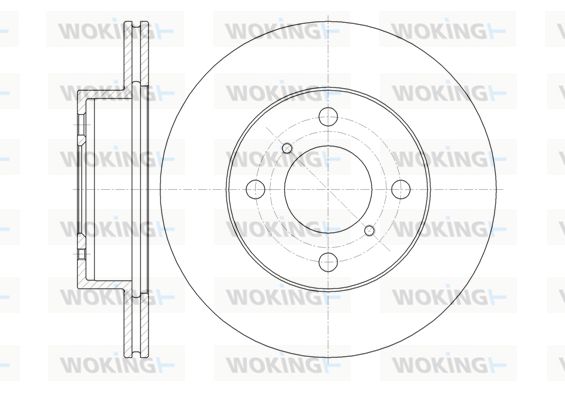 WOKING Тормозной диск D61353.10