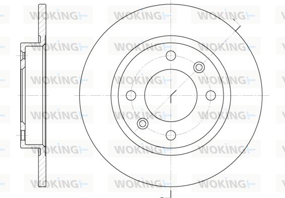 WOKING stabdžių diskas D6136.00