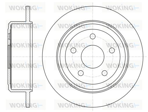 WOKING stabdžių diskas D61368.00