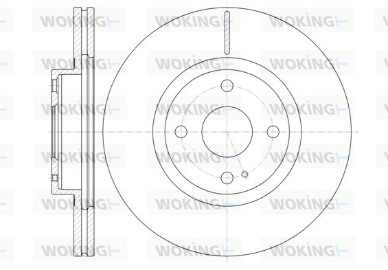 WOKING Тормозной диск D61380.10