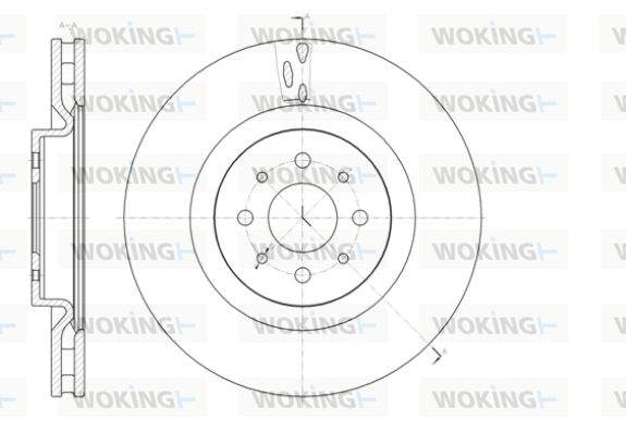 WOKING Тормозной диск D61391.10