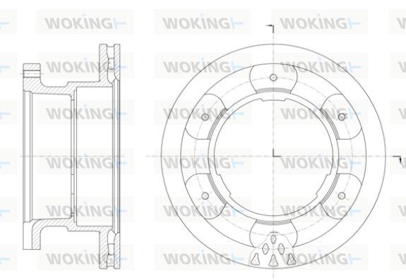 WOKING stabdžių diskas D61400.10