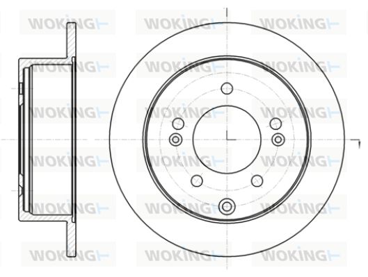 WOKING stabdžių diskas D61401.00