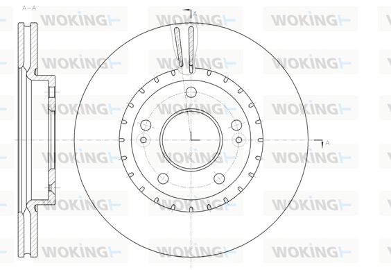 WOKING Тормозной диск D61434.10