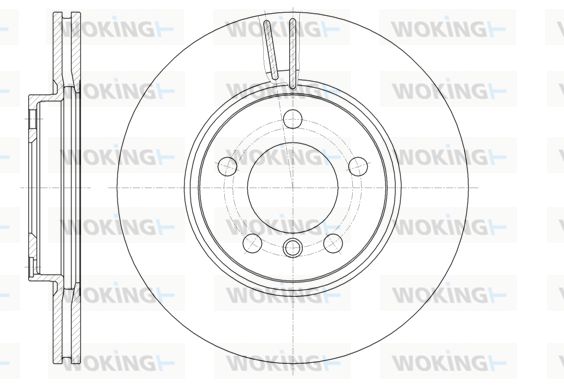 WOKING stabdžių diskas D61440.10