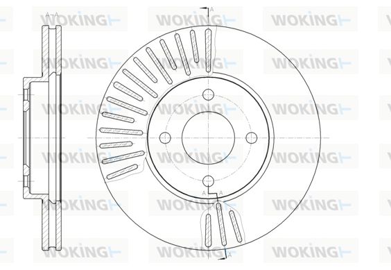 WOKING stabdžių diskas D61467.10