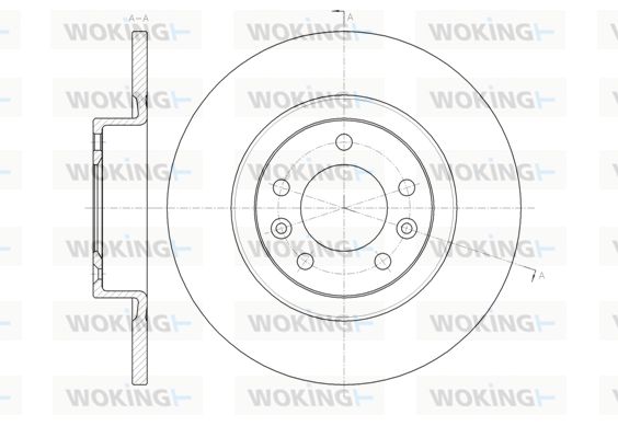 WOKING stabdžių diskas D61473.00