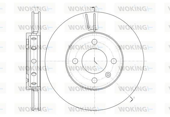 WOKING Тормозной диск D61484.10