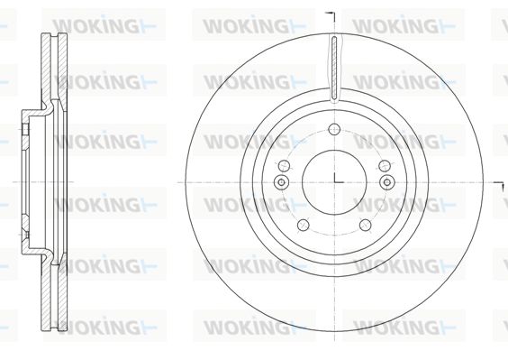 WOKING stabdžių diskas D61514.10