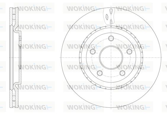 WOKING Тормозной диск D61515.10