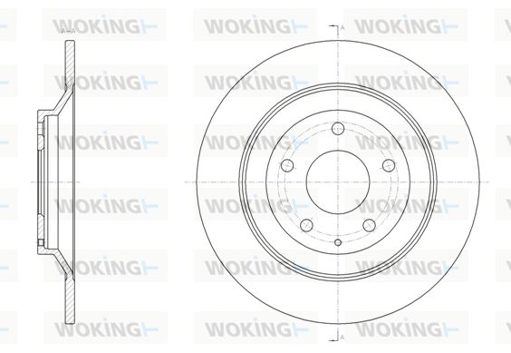 WOKING stabdžių diskas D61518.00