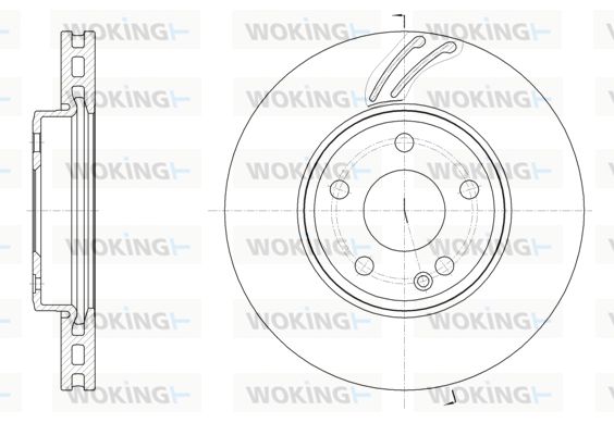 WOKING Тормозной диск D61527.10