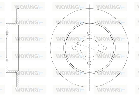 WOKING stabdžių diskas D61537.00