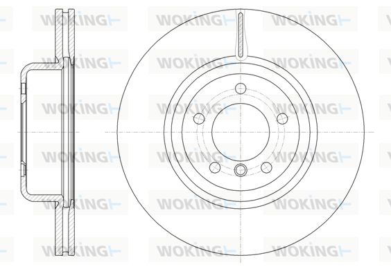 WOKING Тормозной диск D61544.10