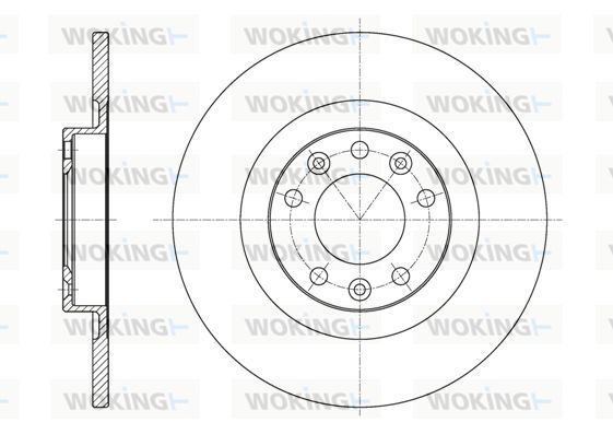 WOKING stabdžių diskas D61557.00