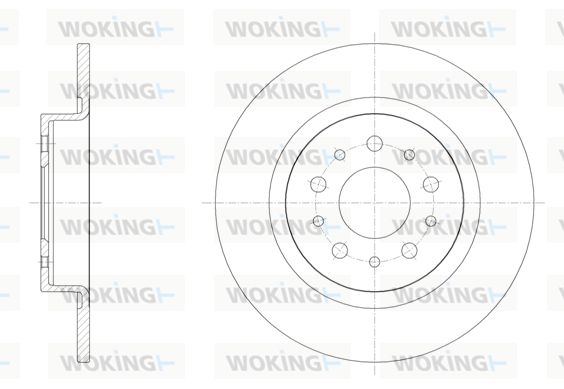 WOKING stabdžių diskas D61558.00