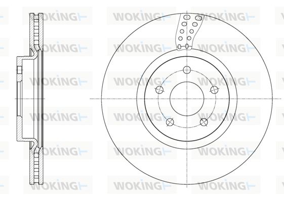 WOKING stabdžių diskas D61561.10